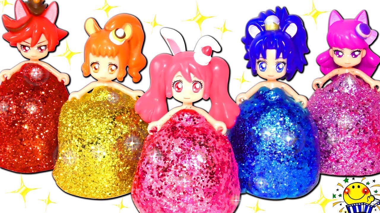 メルちゃんとプリキュアをキラキラドレスに変身させよう！ねんどの手作り衣装に着せ替えショー♪たまごMammy