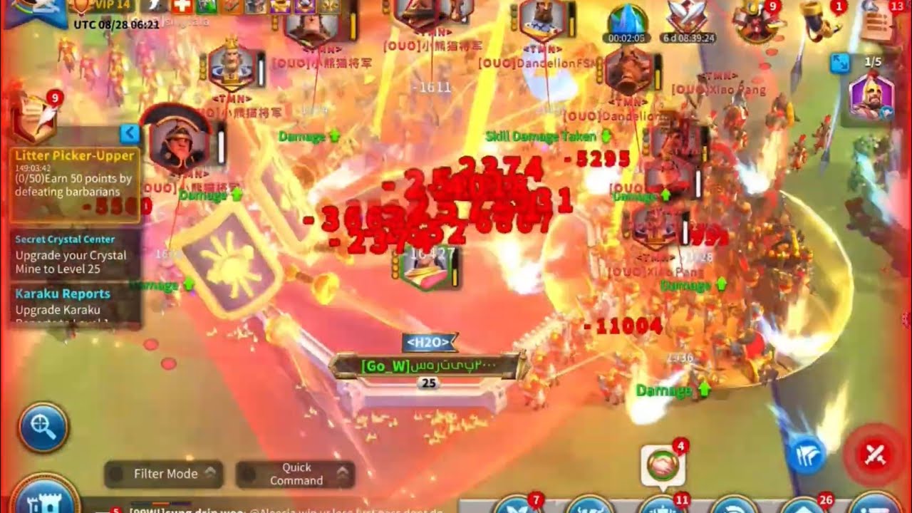 F2P-Taking rally and swarm ☠️ - Rise Of Kingdoms 
