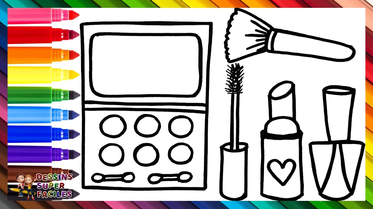 Dessiner et Colorier du Maquillage 💅💄💋👁️🖌️🌈 Dessins Pour Enfants
