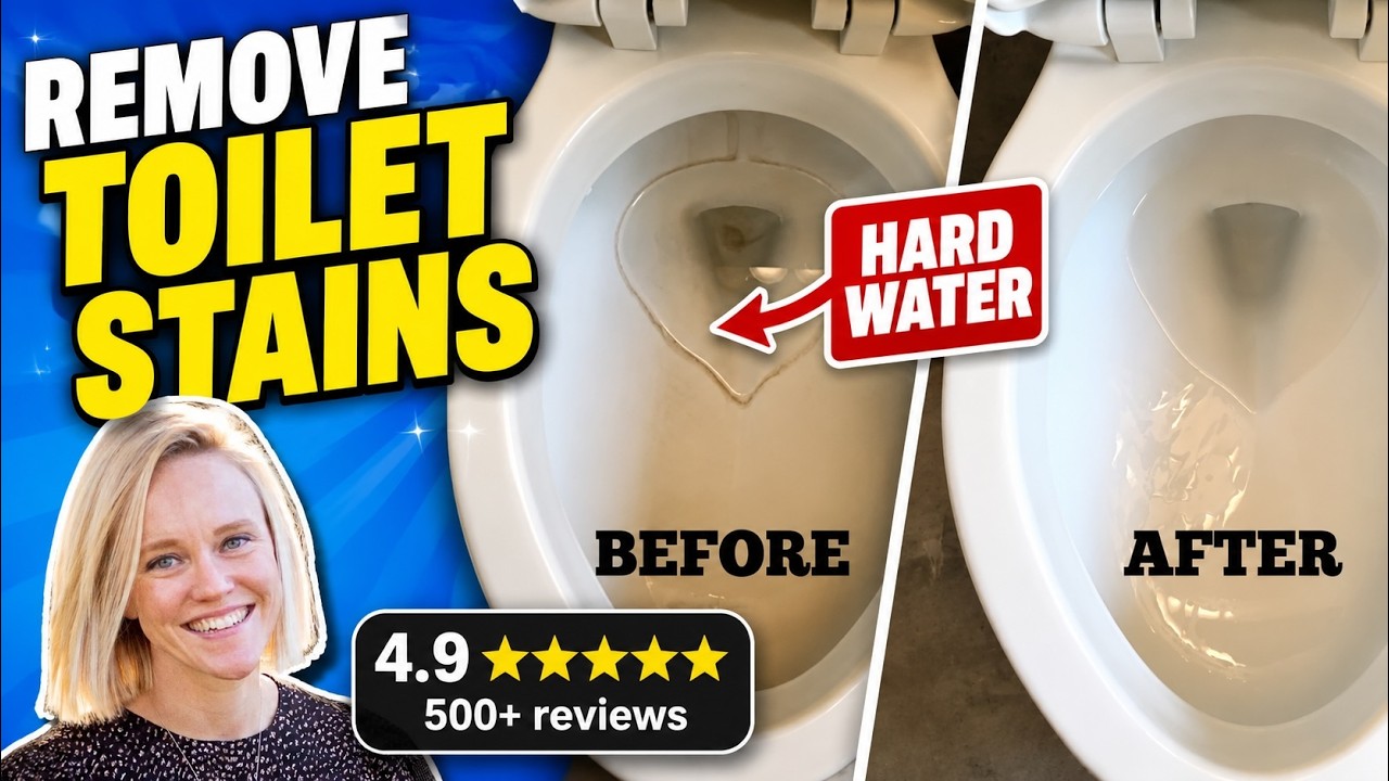 How to Remove Hard Water Stains from Toilets (WITHOUT scratching the porcelain!!!)