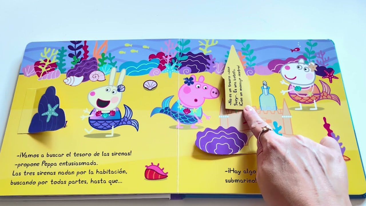 🧜🏻🐚Peppa y las Sirenas🐷🧜🏼‍♀️ | Cuento con solapas #peppa #cuentos #lectura #infantil #aventuras