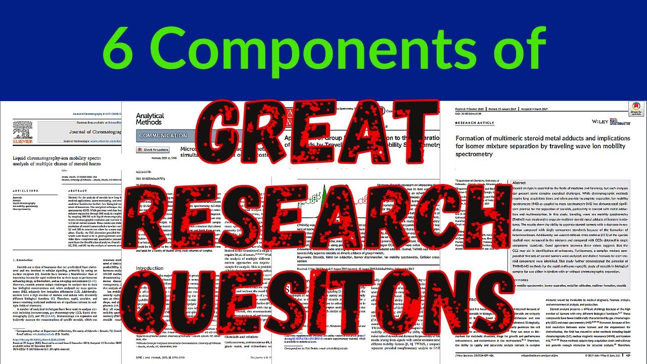 6 Components of a Great Research Question | How to write a research question