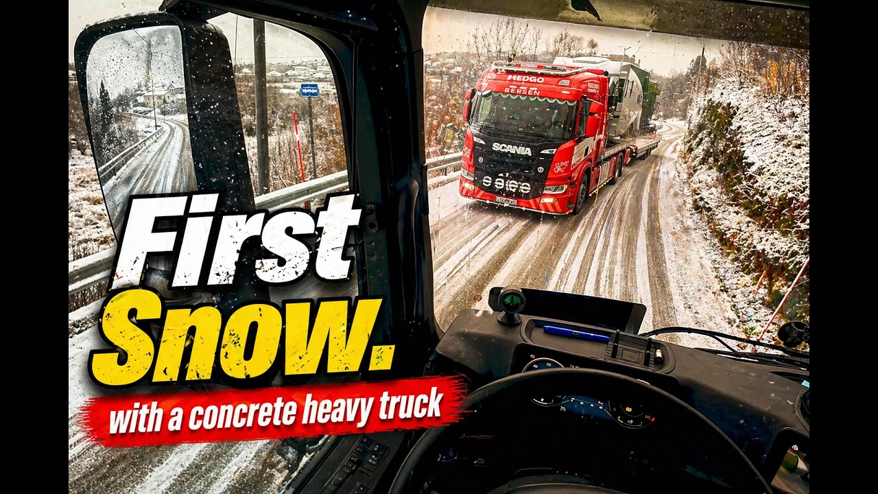 POV Driving on first snow in Norway