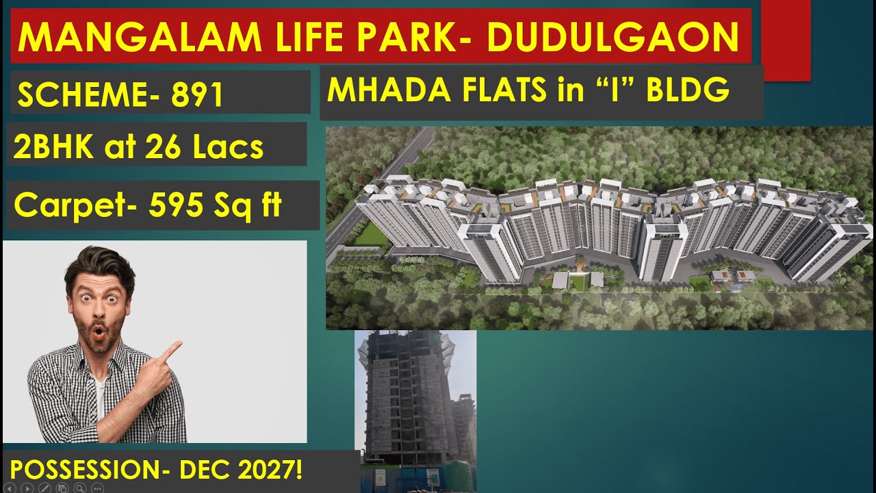 MANGALAM LIFE PARK DUDULGAON 2BHK SCHEME 891 | Mhada Pune lottery 2025 | #mhadalottery #pune #mhada