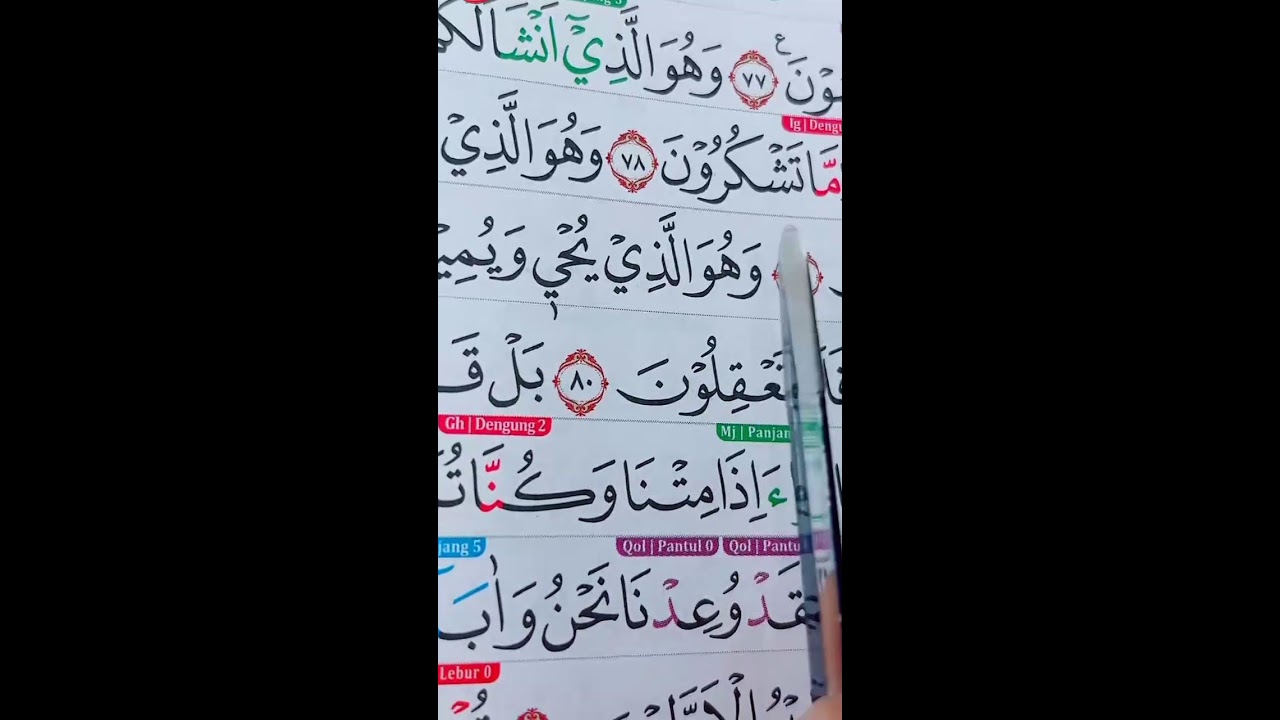 belajar baca Al Quran dan tajwid nya bersama sama.