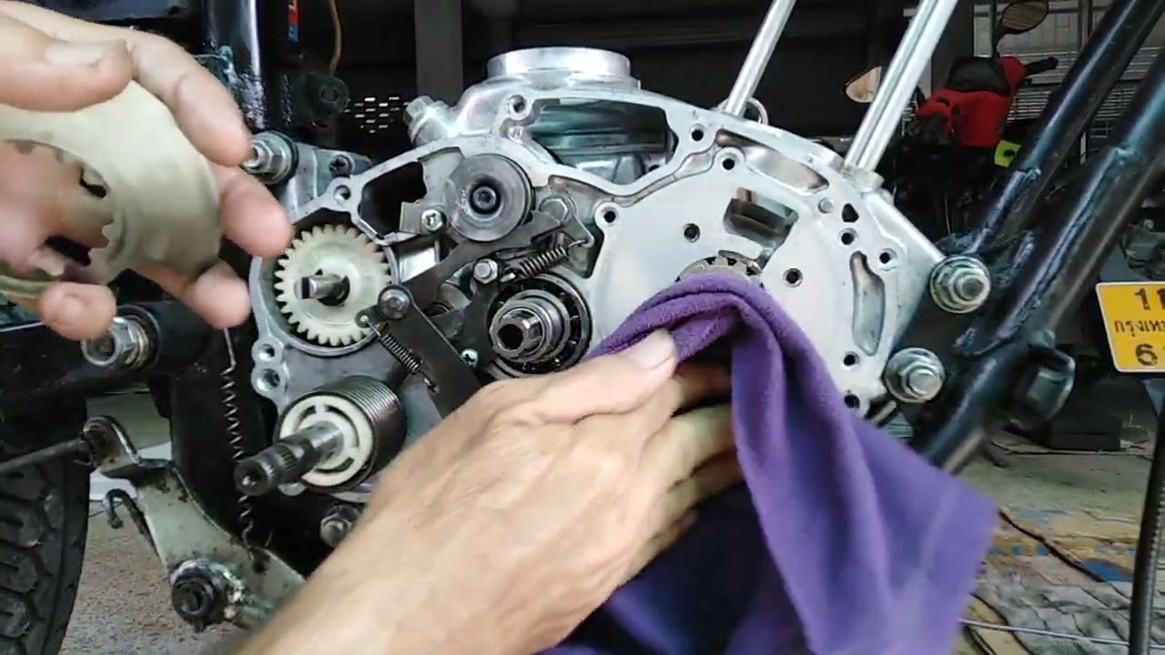 ประกอบสปริงสตาร์ท​ แกนเกียร์​ แผ่นโรตารี่​ KAWASAKI​GTO​ 125