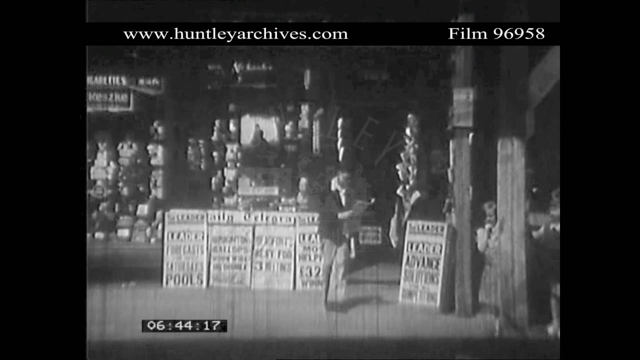 Newspaper Stand, 1930's.  Archive film 96958