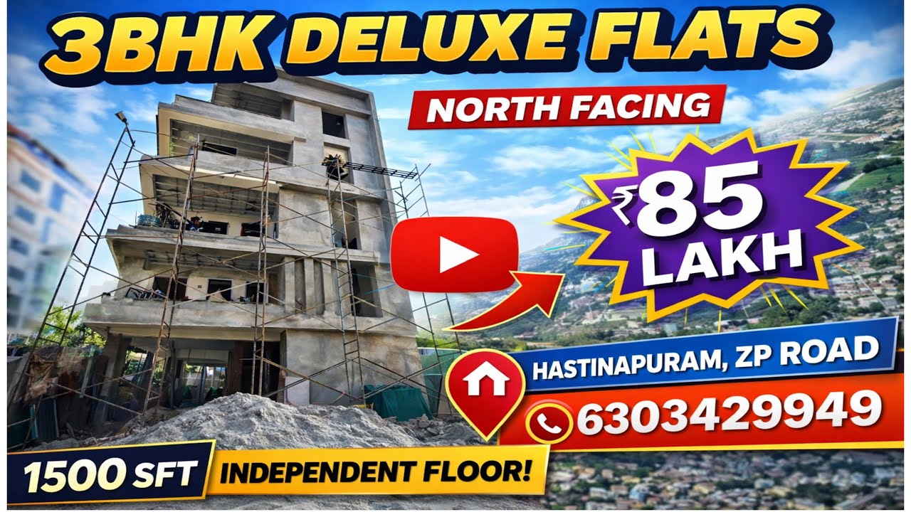 Independent Floor 3BHK Deluxe Flat For Sale | ₹85 Lakhs | Hastinapuram | Zp Road | Hyderabad |