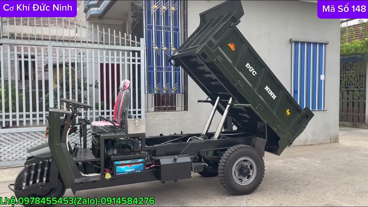 Xe Ba Bánh Máy Dầu Kubota V2203 (45 mã Lực).Phanh Hơi Lốc Kê Cực Kì Ấn Toàn.Cơ Khí Đức Ninh
