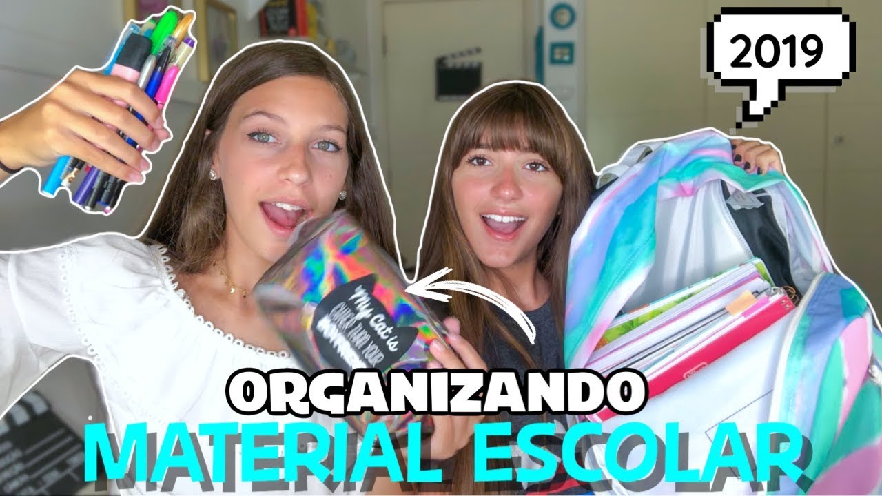 ORGANIZANDO NOSSO MATERIAL ESCOLAR 2019 | Hi Girls Sisters
