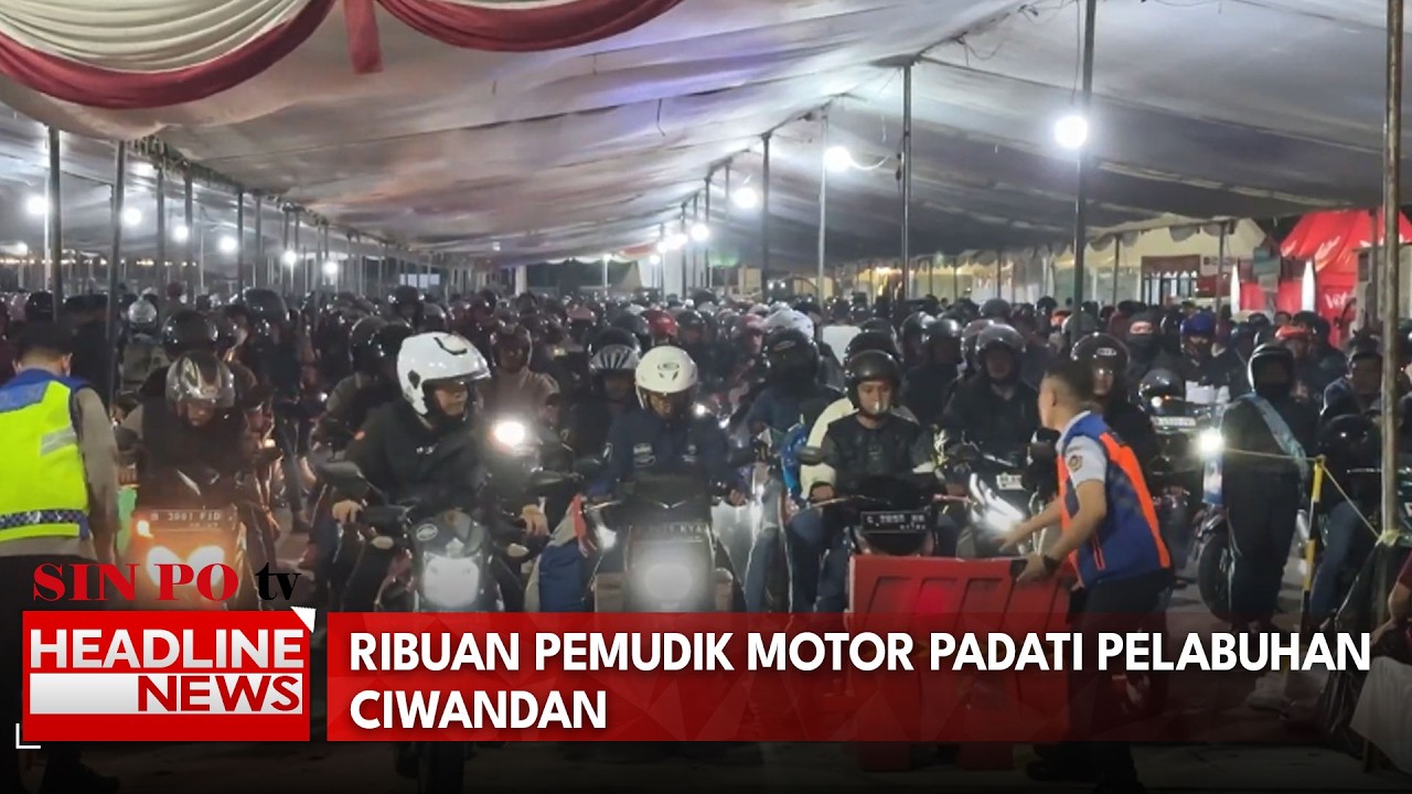 Ribuan Pemudik Motor Padati Pelabuhan Ciwandan