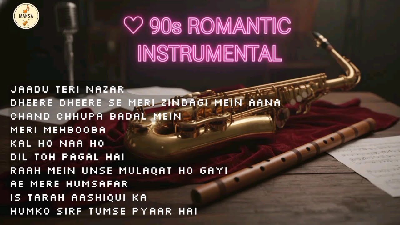 Romantic Bollywood Hits Instrumental | Flute / Sax Melody Mix | Evergreen Hindi Love Songs