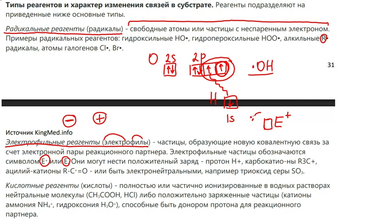 Лекция № 3. Типы промежуточных частиц в органической химии и факторы, влияющие на их устойчивость