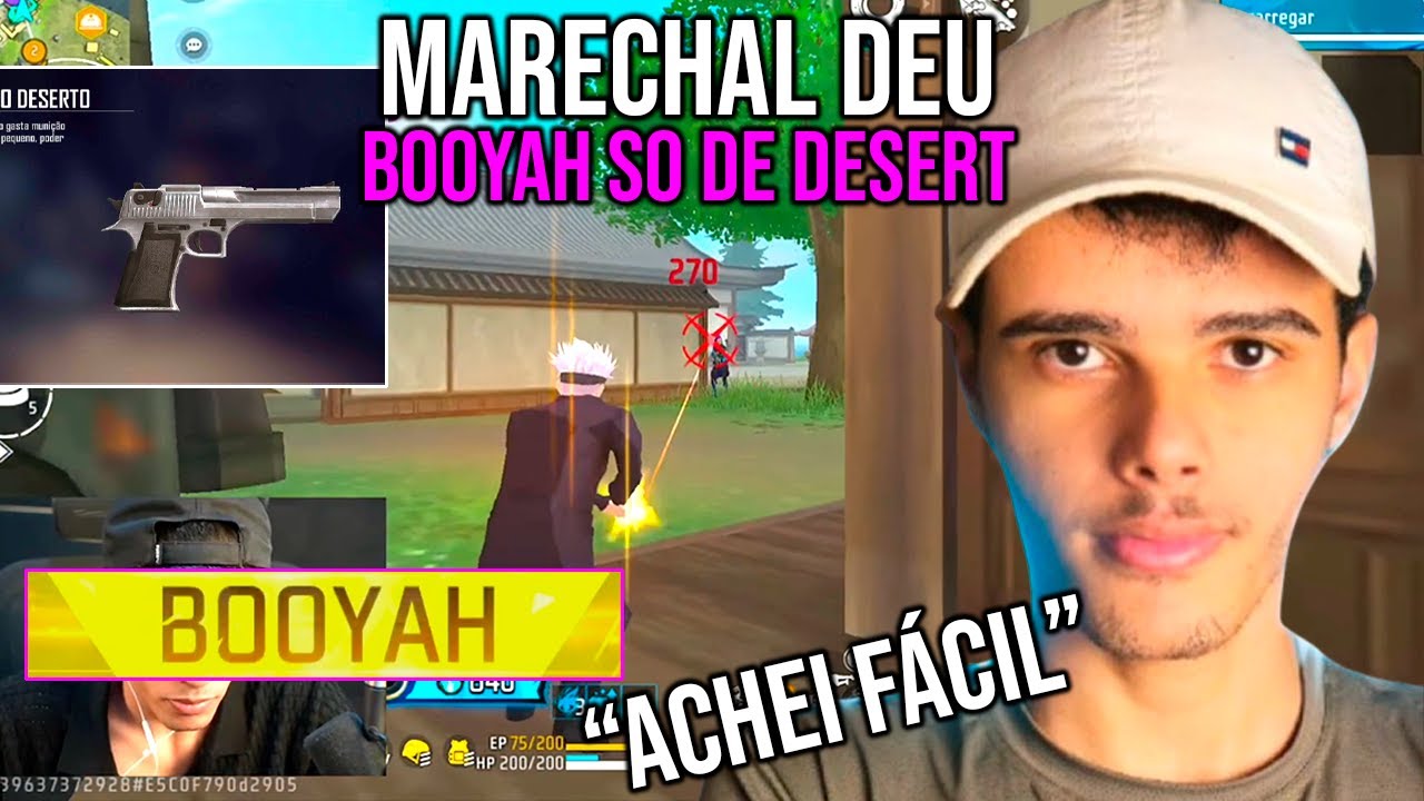 MARECHAL CONSEGUIU DAR UM BOOYAH SO JOGANDO DE DESERT NA RANQUEADA - FREE FIRE