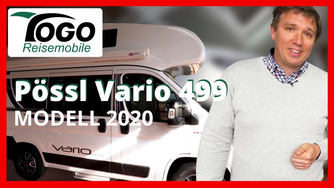 ❤️ NUR 4,99 m, RIESEN-DOPPELBETT, MEGA-STEHHÖHE | Pössl Vario 499 - 2020 | TOGO REISEMOBILE