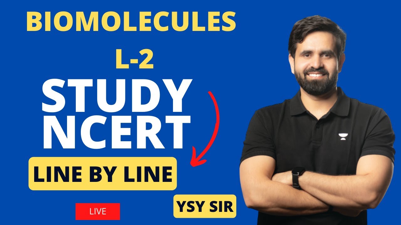BIOMOLECULES L-2 | Chemistry NCERT | YSY Sir | Kota Pulse By Unacademy