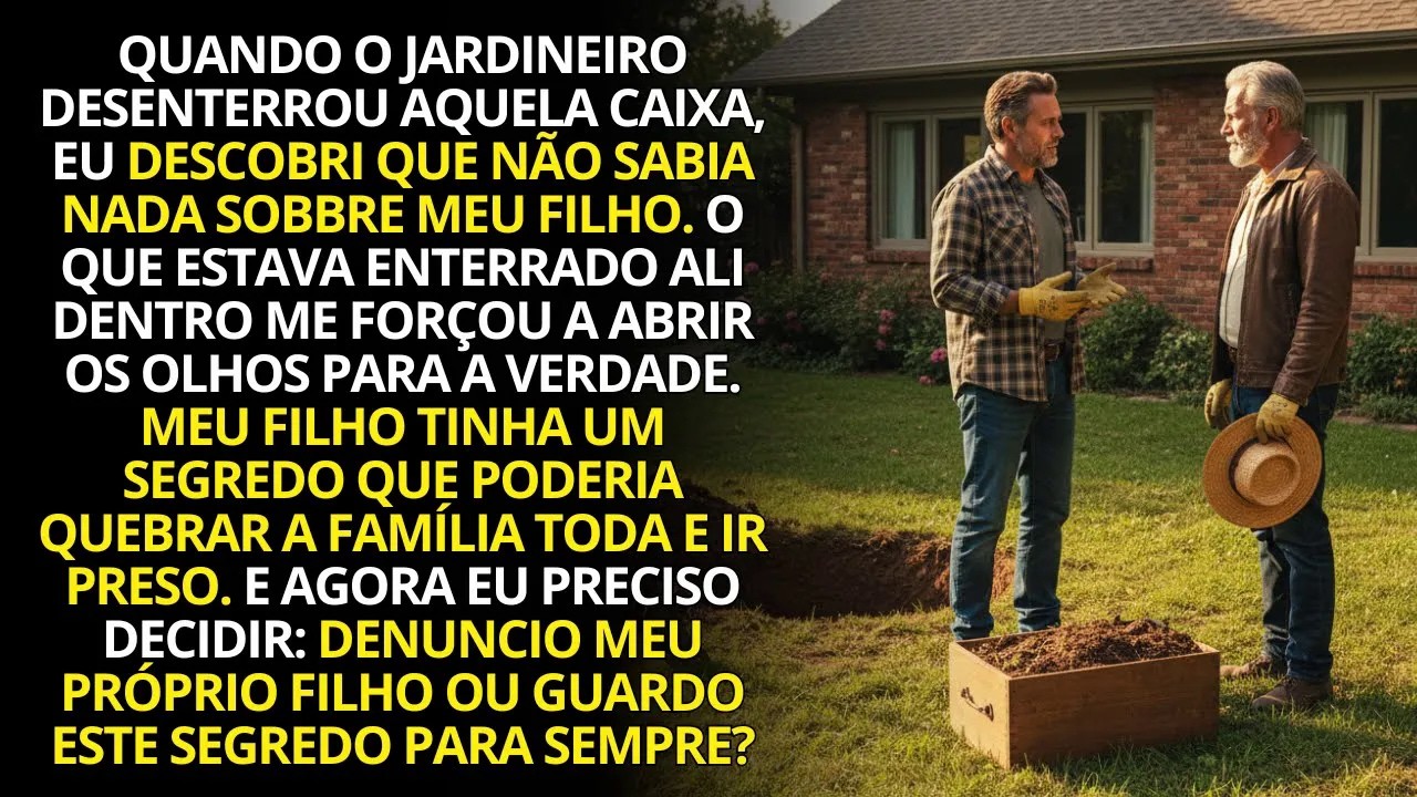 Achei que conhecia meu filho, até o jardineiro desenterrar algo escondido no quintal...