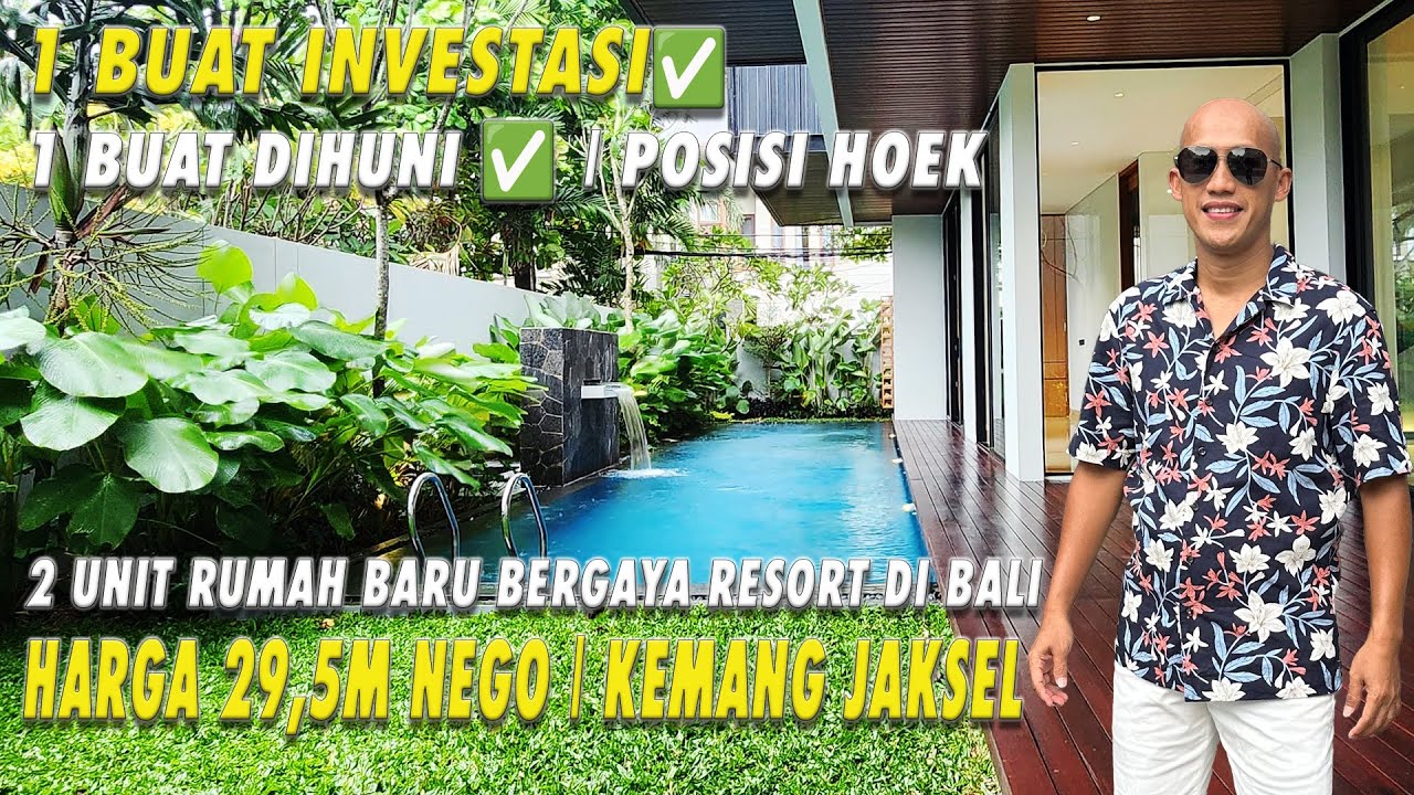 1 Buat Investasi 1 Buat Dihuni | Posisi Hoek | Bergaya Resort Di Bali | Kemang Jaksel | Harga 29,5M