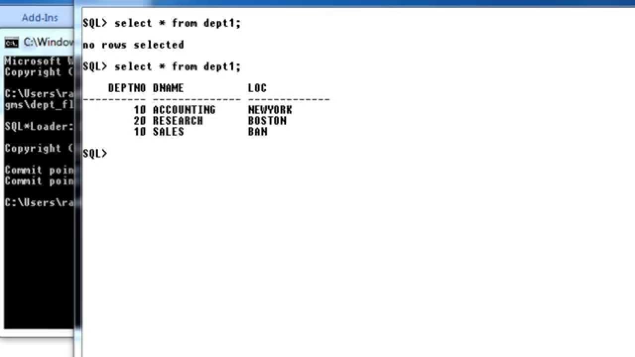 SQL: SQL* Loader (Fixed Position File)