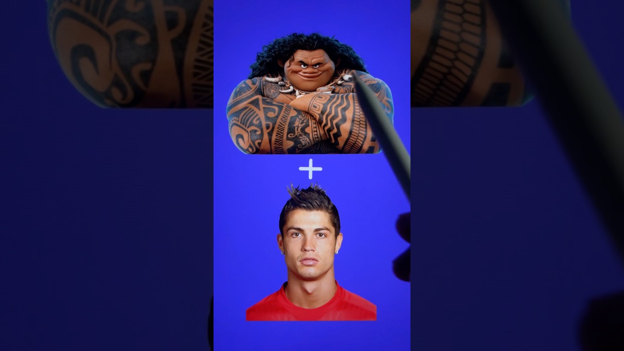 I turned Ronaldo into ✨ Maui ✨ from Moana ✨ #shorts #moana