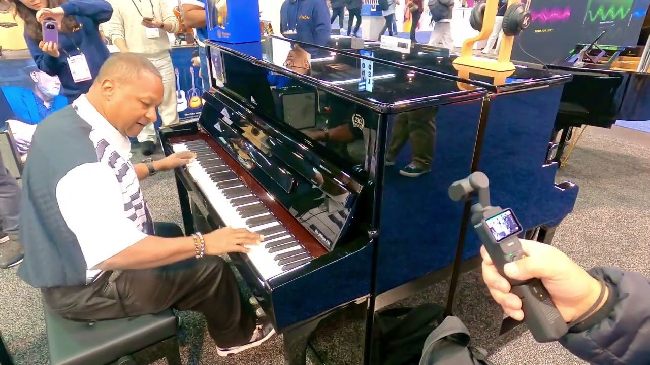KrisNicholson Test driving this new Ritmuller Studio Upright Piano At Namm 2026