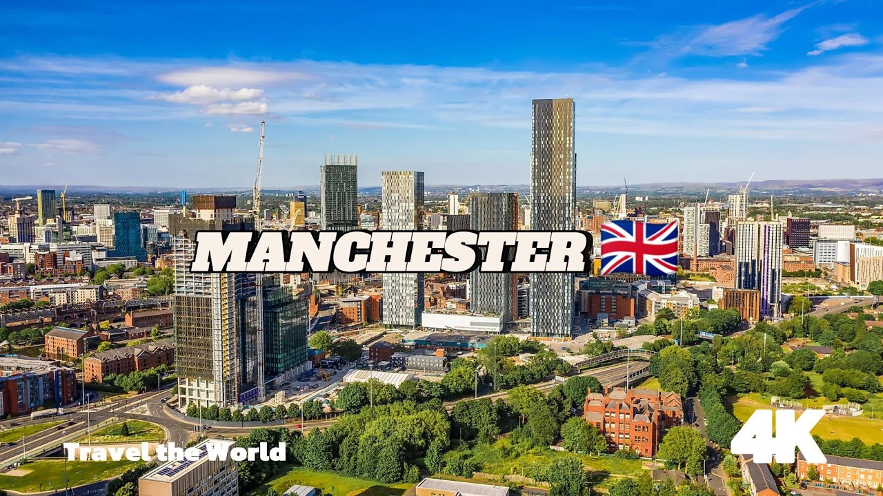 Manchester City in Stunning 4K Aerial View | Breathtaking Drone Footage