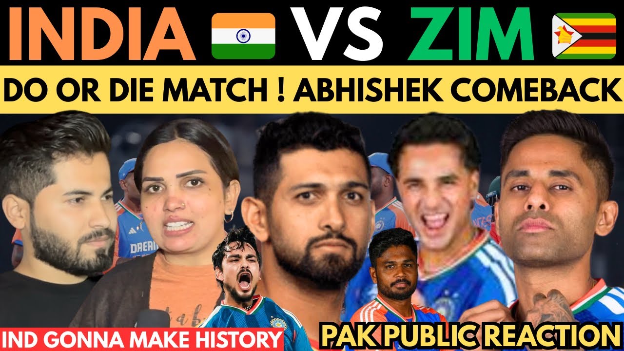 INDIA 🇮🇳 VS ZIM ! Do Or Die Super 8 Match T20 WC! Abhishek Axar Kuldeep Comback ! PAK reaction
