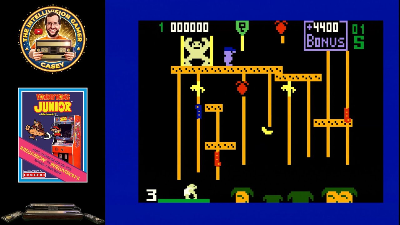 Intellivision Donkey Kong Jr - Original 125 Game on Original Hardware