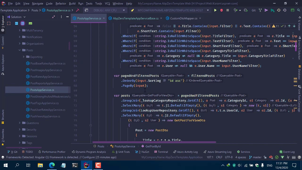 Learn aspnetzero (05) (Repository And NewMethod)