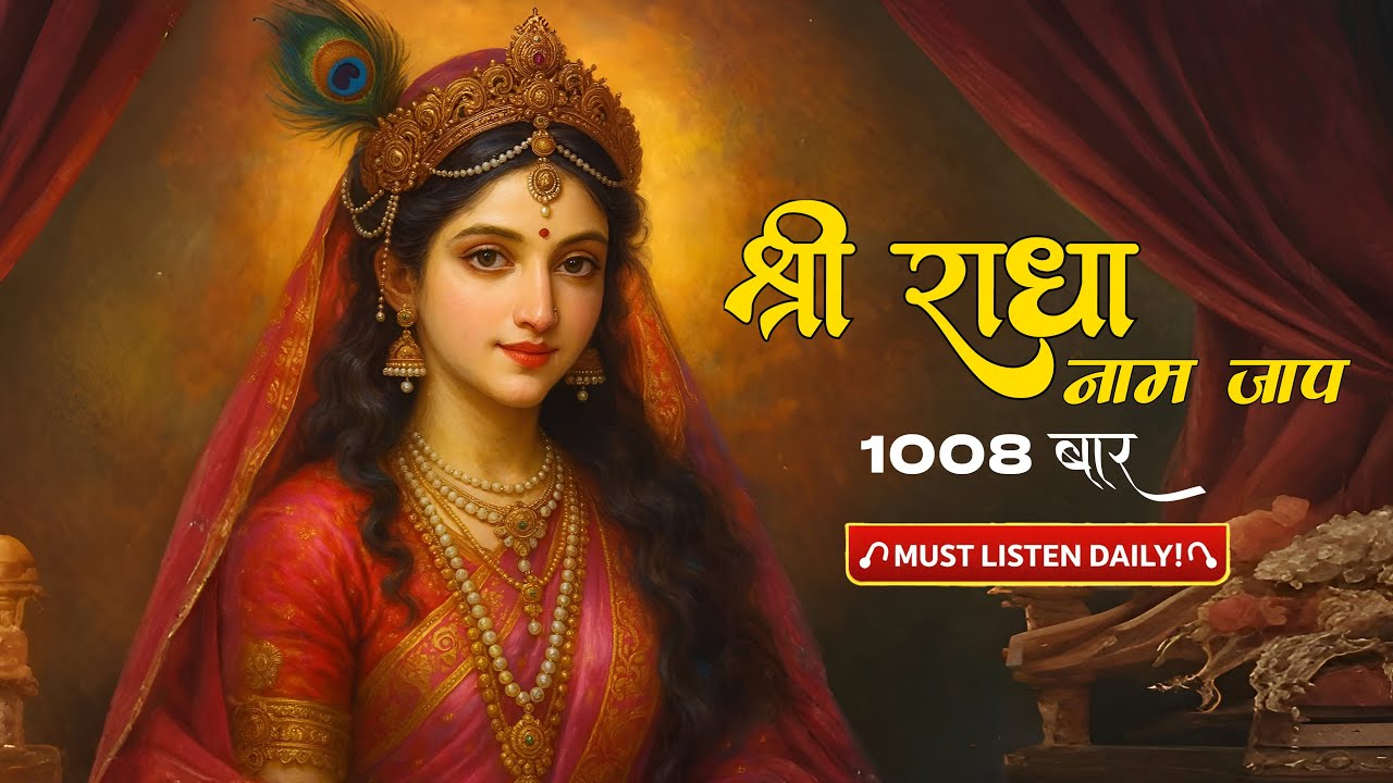 श्री राधा, श्री राधा  नाम जाप 1008 बार | Shree Radha Naam Jaap 1008 Time | Bhakti Lok Sangam