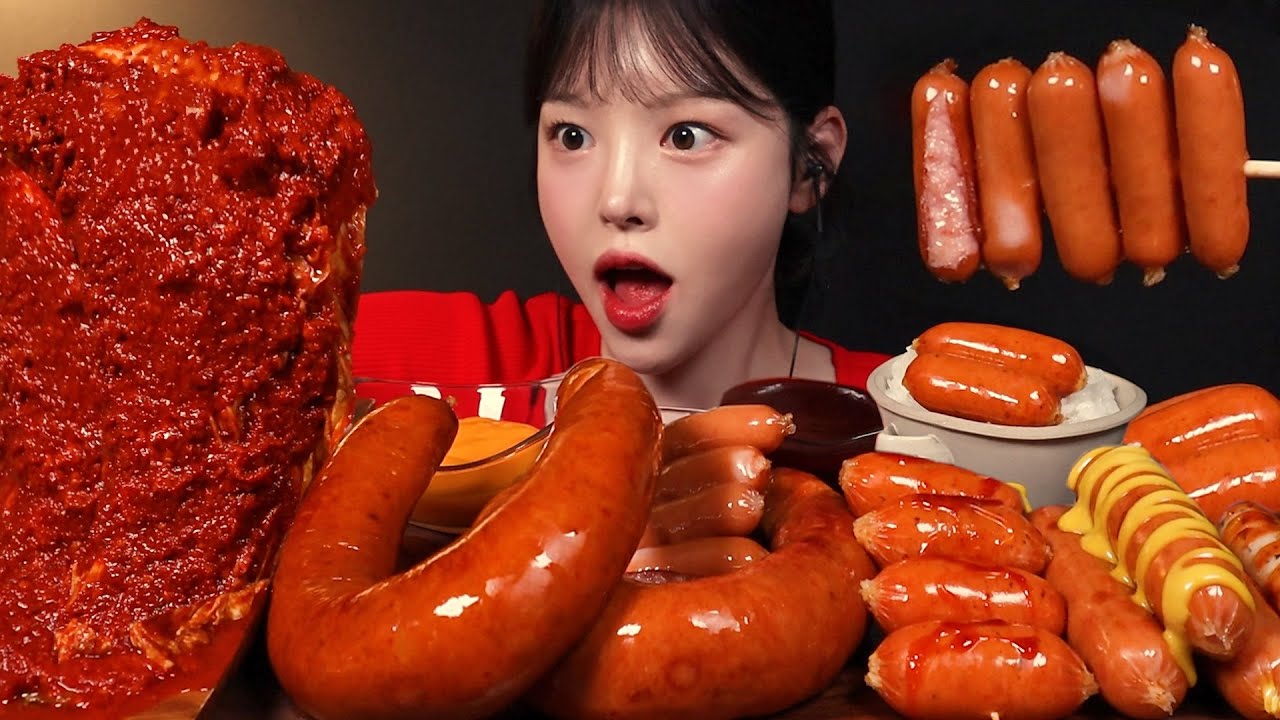 SUB)새로나온 불닭 킬바사 먹방!🔥육즙팡팡 대왕 소세지 후랑크에 실비김치까지 자극 끝판왕 리얼사운드 Buldak Kielbasa Mukbang Asmr