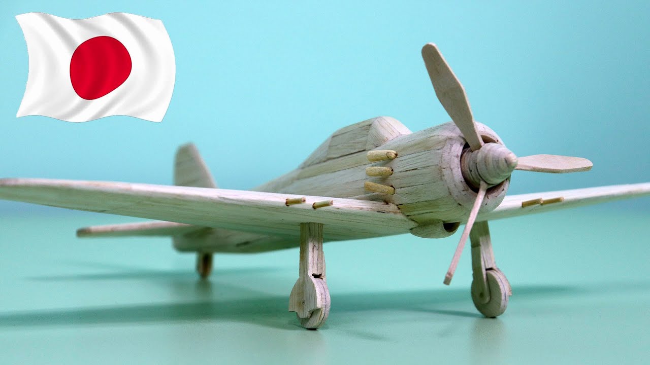 Como hacer un avión Mitsubishi Zero Japones de madera