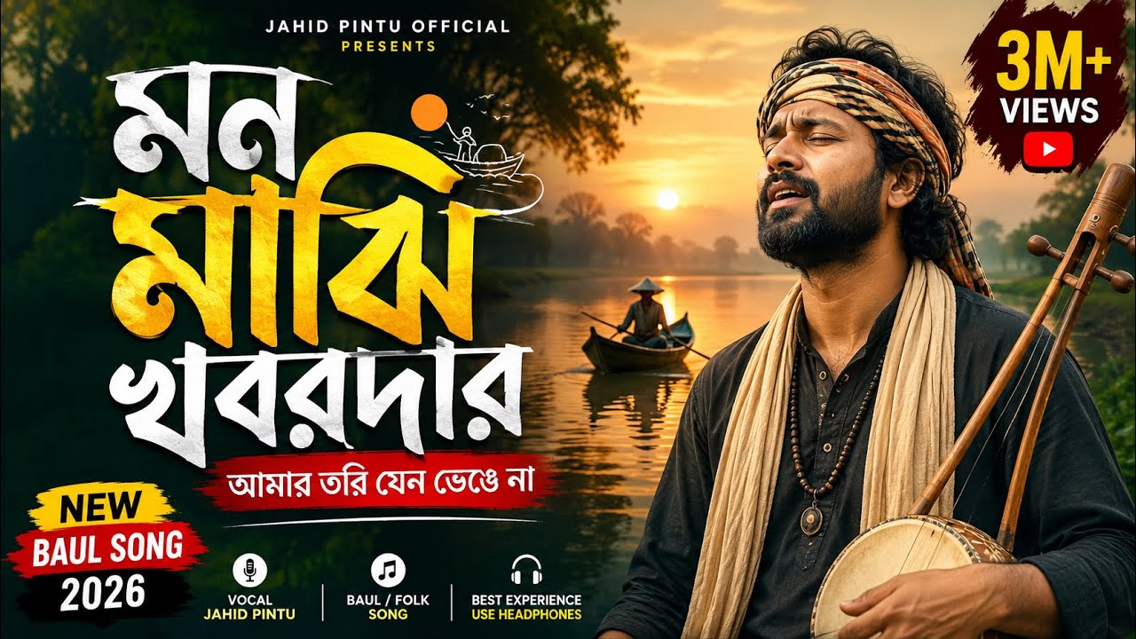 মন মাঝি খবরদার আমার তরী যেনো ভেড়ে না || Mon Majhi Khobordar Amar tori jeno Vere na | Jahid Pintu
