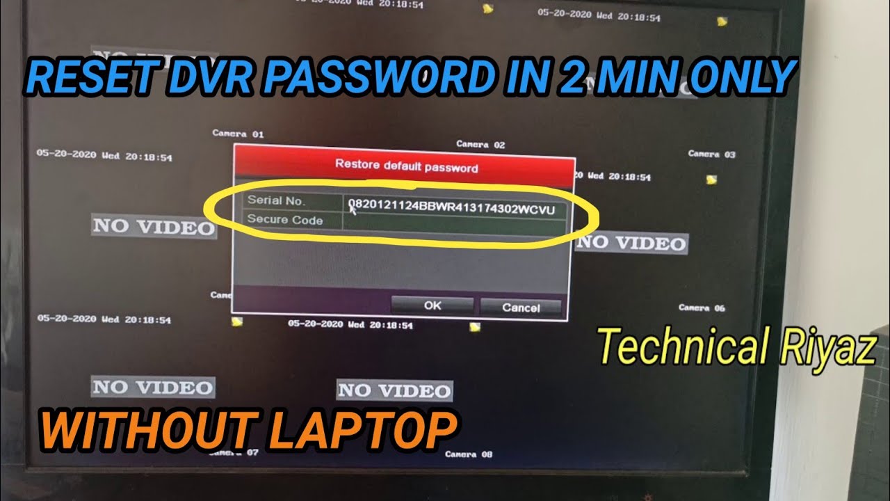 without laptop dvr password reset kaise kare | hikvision dvr password reset | technical riyaz