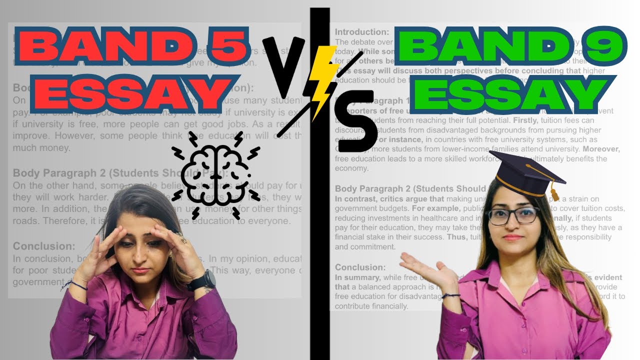 Band 5 vs. Band 9 IELTS Writing Task 2 Essay !