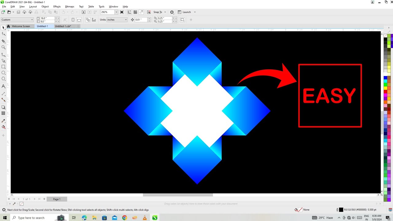 Coreldraw Tutorial / 3D Creative Design in Coreldraw / graphics design