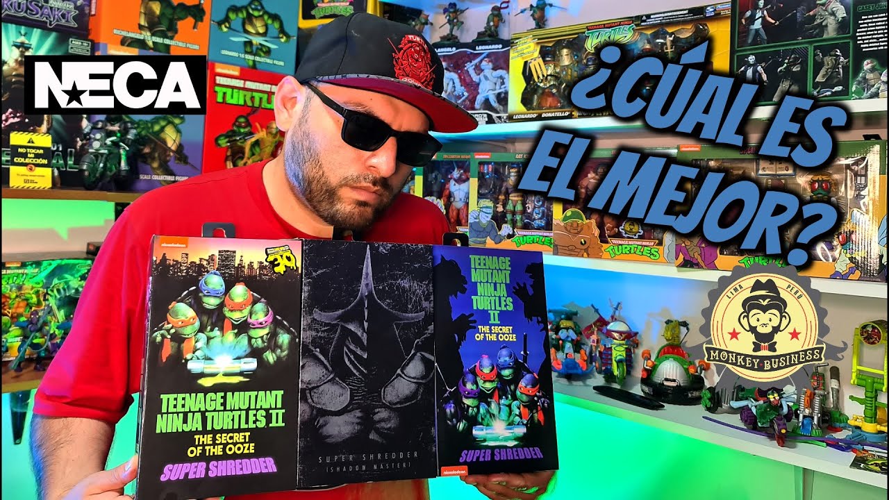 NECA SUPER SHREDDER (ULTIMATE / SHADOW MASTER / EURO) MOVIE THE SECRET OF THE OOZE - COMPARACION