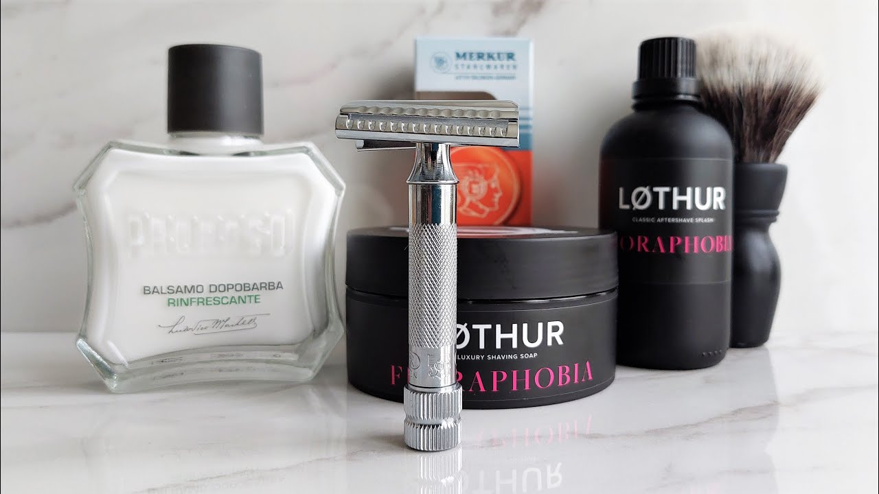 Merkur 37C first try, Løthur Grooming Floraphobia Set.