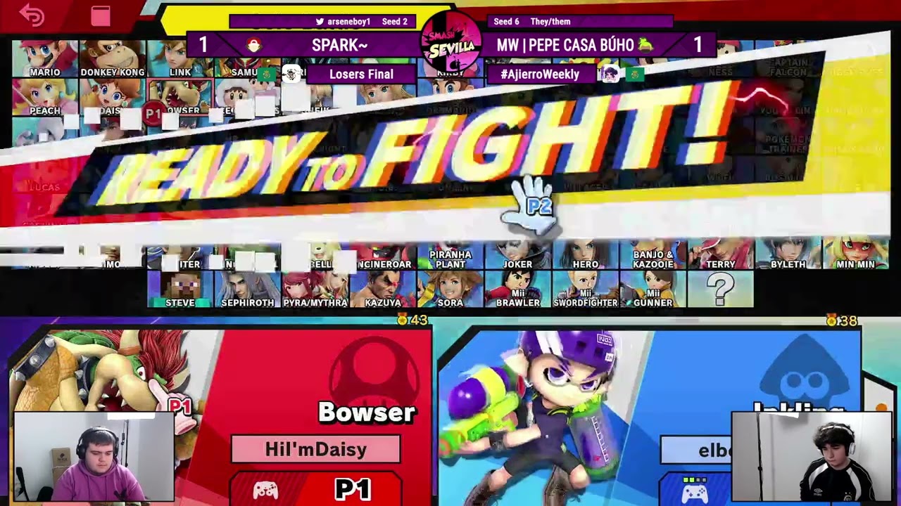 Spark~ (Pokémon Trainer, Bowser) vs. Pepe Casa Búho (Inkling, Falco) - Losers Final [AWS 11]