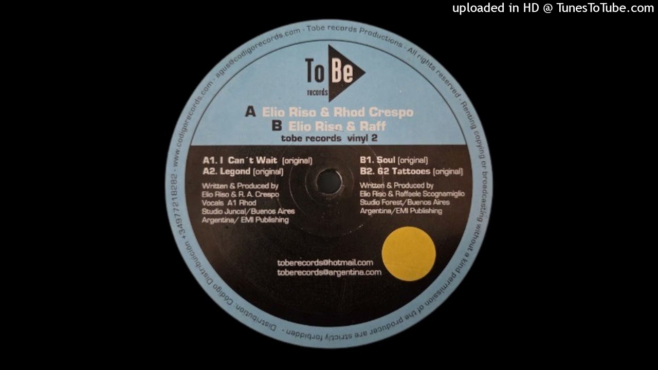 Elio Riso & Rhod Crespo & Raff - 62 Tattooes [Tobe Records 002]