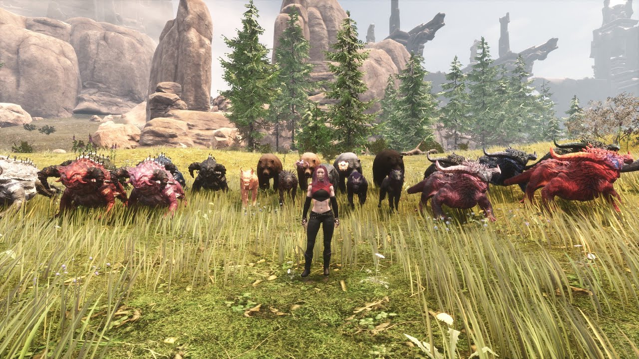 Conan exiles age of heroes, VAM designs/wings of Valhalla mod. Pets, dragons and rocknose farm