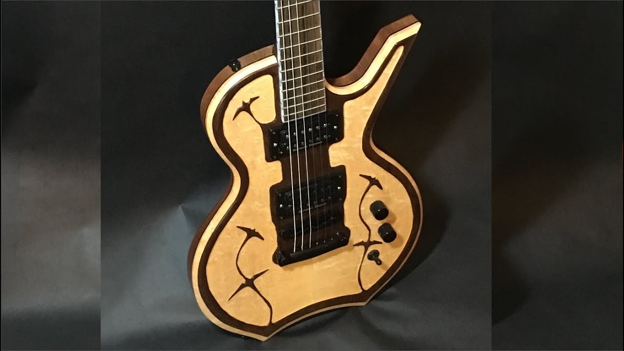 Handmade Electric Guitar Body Build - Birdseye Maple/Walnut (Full Build)
