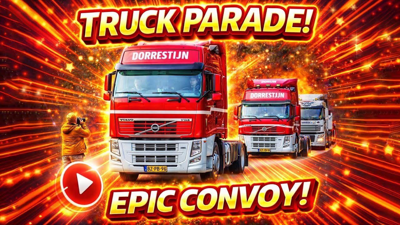 Gooise Karavaan aankomst Amerpoort (Truckersrun) 🚚 🚛
