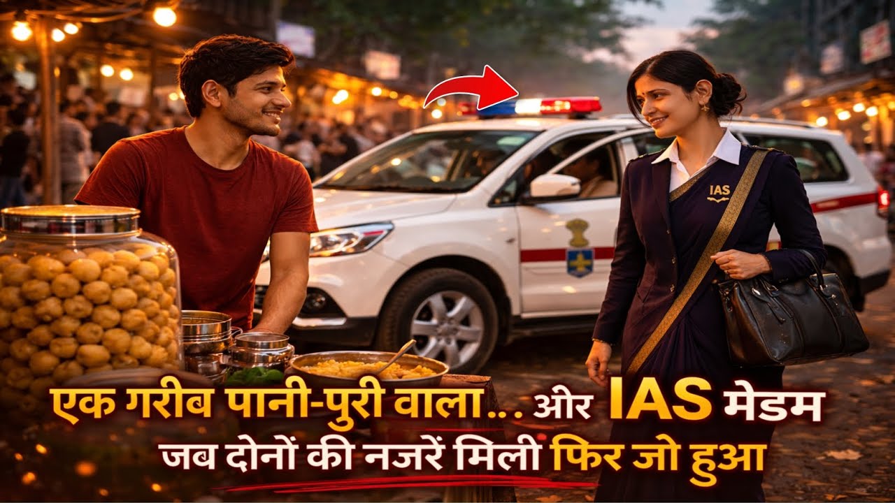 एक गरीब पानी-पुरी वाला और एक IAS...मैडम जब दोनों की नजरें मिलीं, जिसने पूरे शहर को हैरान कर दिया…😱😱”