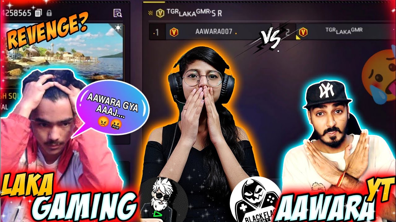 Laka Gaming vs Awara Gamer 😱 || aawara yt ka badla 1v1 
