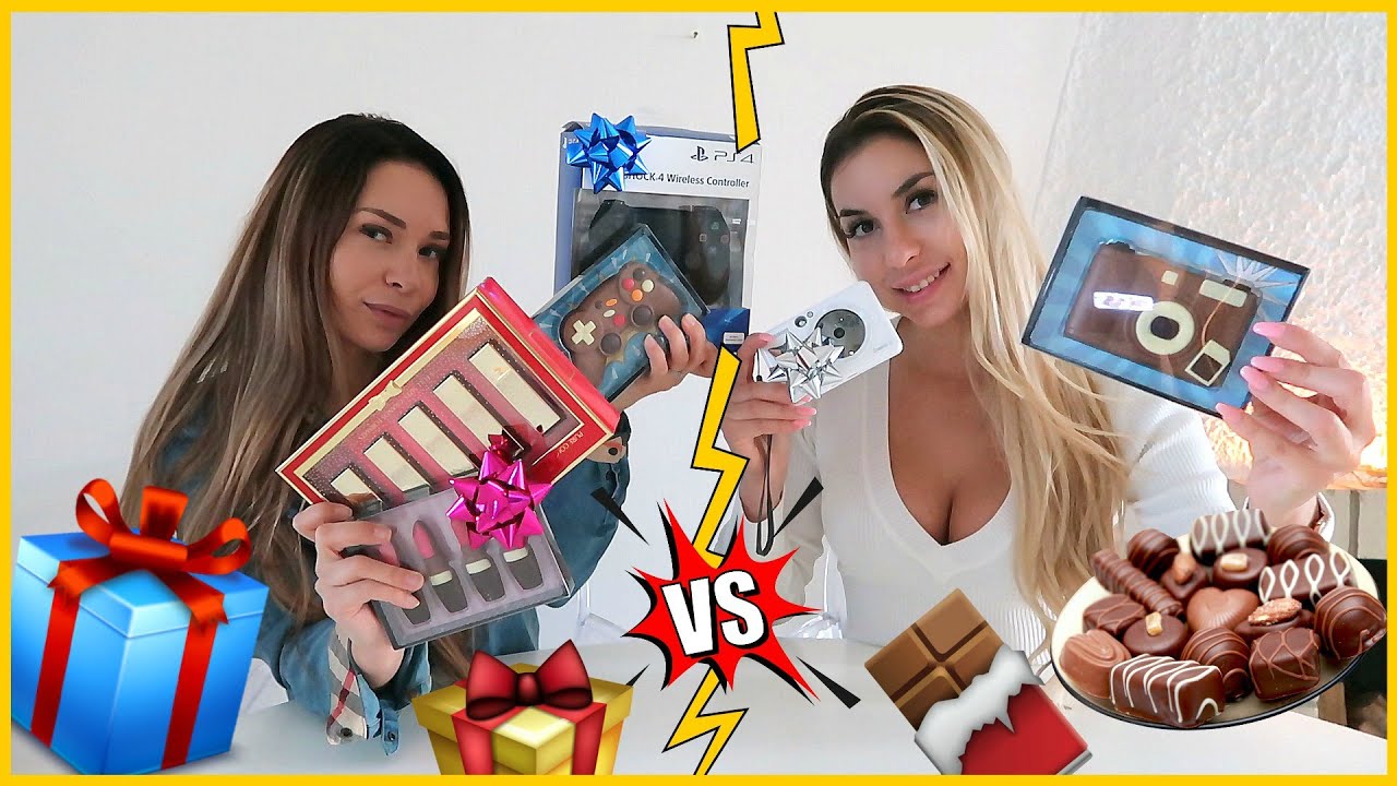 REAL GIFT VS CHOCOLATE GIFT HAASTE | JOULUKALENTERI LUUKKU 10