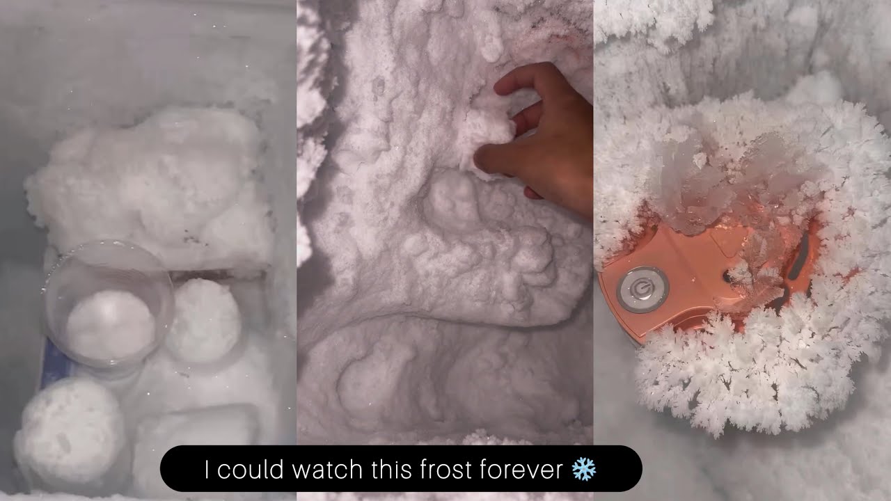 Frozen Freezer 😋 Pure freezer poetry ❄️ every scrape feels therapeutic 😌 SoothingVisuals 🥰 ASMR❤️
