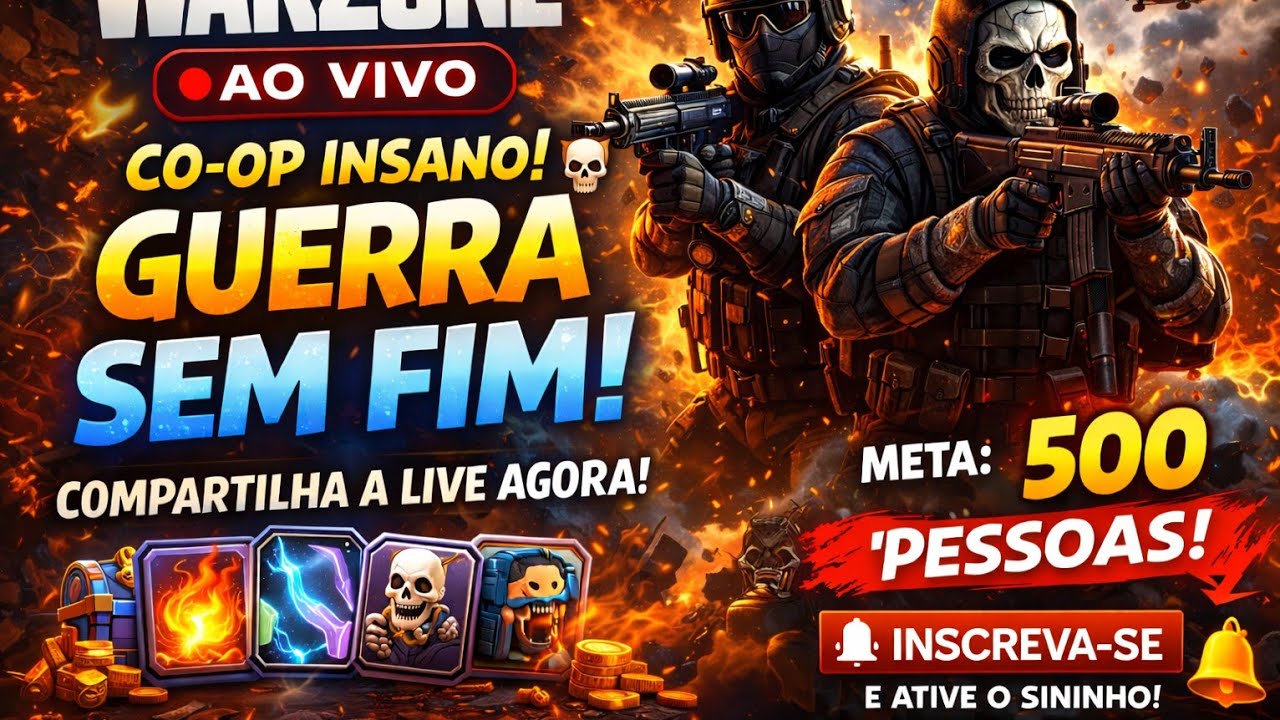 🚨WARZONE AO VIVO 🔥 CO-OP call off duty Black ops 7 jogando | PARTIDAS INSANAS E MUITAS KILLS