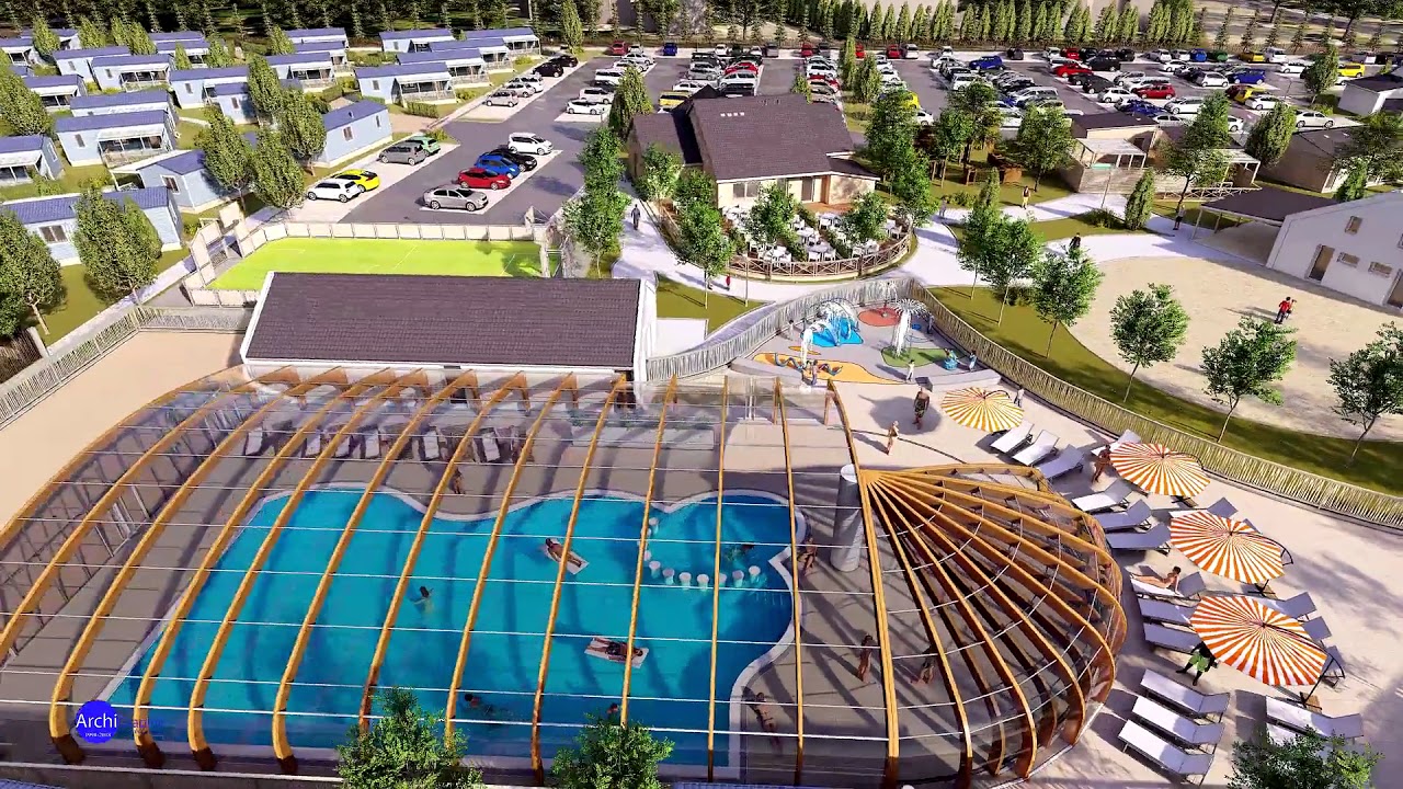 Présentation 3D camping Saint-Jacques 100% piétons