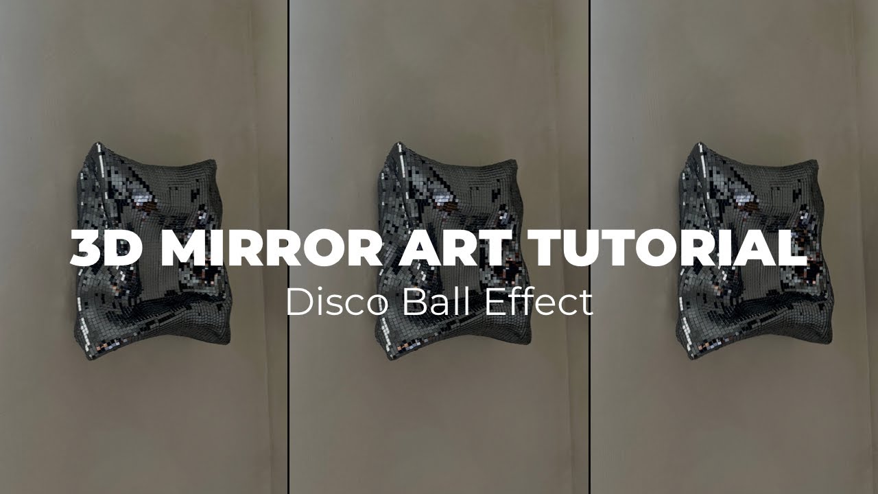3D Plaster Canvas Art Tutorial | DIY Plaster Canvas Art | Mirror Art Tutorial - Disco Ball Effect